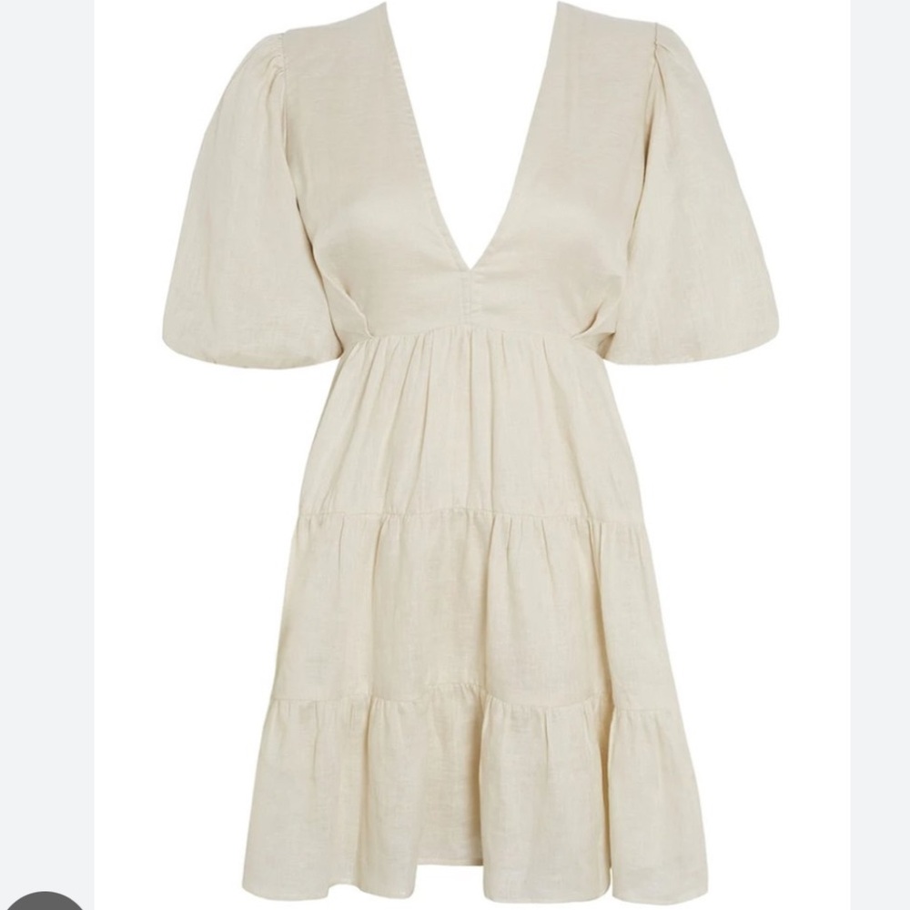 Faithfull The Brand Elmiya Linen Mini Dress